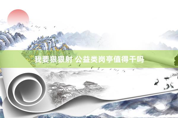 我要狠狠射 公益类岗亭值得干吗