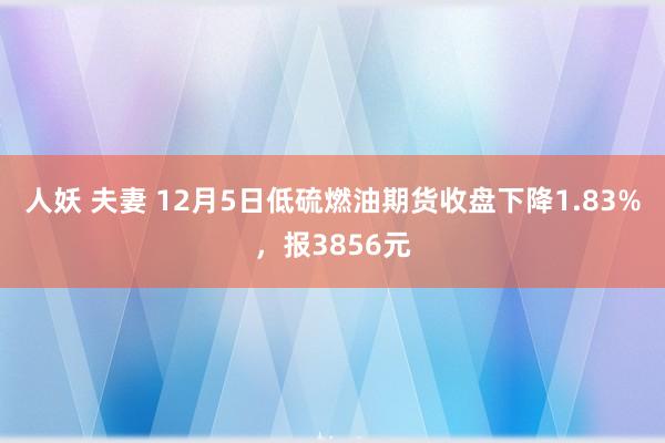 人妖 夫妻 12月5日低硫燃油期货收盘下降1.83%，报3856元
