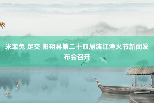 米菲兔 足交 阳朔县第二十四届漓江渔火节新闻发布会召开
