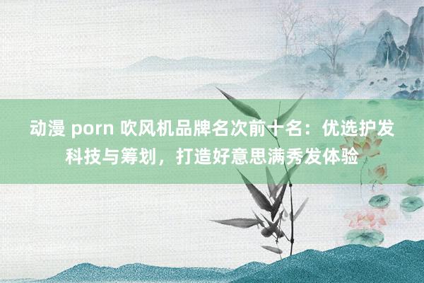 动漫 porn 吹风机品牌名次前十名：优选护发科技与筹划，打造好意思满秀发体验