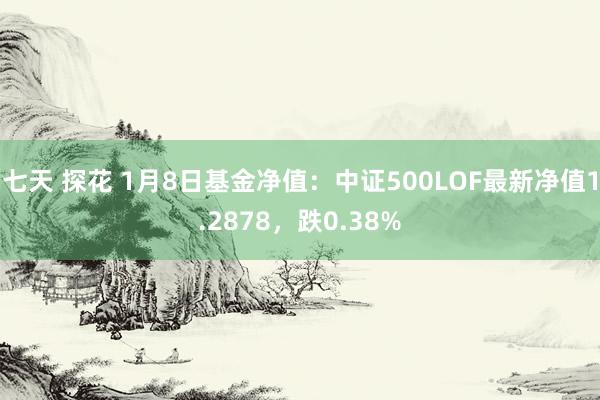 七天 探花 1月8日基金净值：中证500LOF最新净值1.2878，跌0.38%