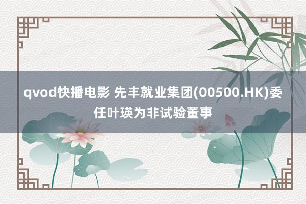 qvod快播电影 先丰就业集团(00500.HK)委任叶瑛为非试验董事