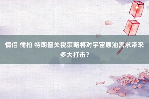 情侣 偷拍 特朗普关税策略将对宇宙原油需求带来多大打击?