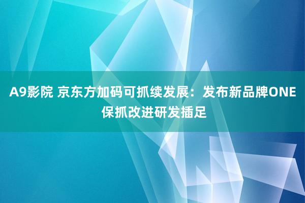 A9影院 京东方加码可抓续发展：发布新品牌ONE 保抓改进研发插足